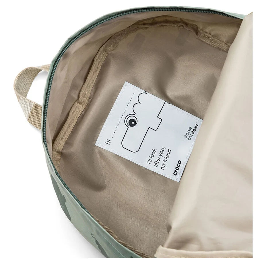 Done By Deer Kids Backpack Croco Green (Green)