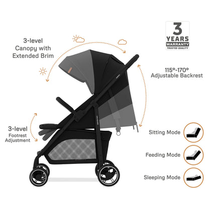 Neobreez Vomx1 Ultra Lightweight Stroller Compact & Quick-Fold Baby Travel Pushchair With Waterproof Upf 50+ Canopy