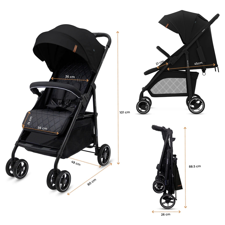 Neobreez Vomx1 Ultra Lightweight Stroller Compact & Quick-Fold Baby Travel Pushchair With Waterproof Upf 50+ Canopy