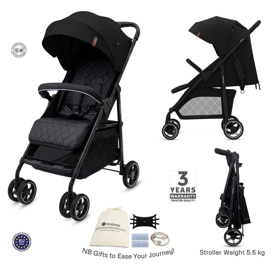 Neobreez Vomx1 Ultra Lightweight Stroller Compact & Quick-Fold Baby Travel Pushchair With Waterproof Upf 50+ Canopy