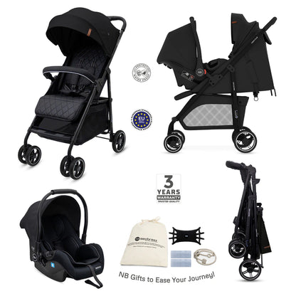 Neobreez Vomx1 Plus 2-In-1 Travel System Stroller Compact & Quick-Fold Baby Travel Pushchair With Waterproof Upf 50+ Canopy