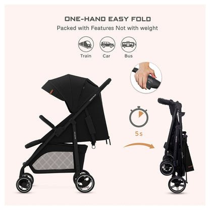 Neobreez Vomx1 Plus 2-In-1 Travel System Stroller Compact & Quick-Fold Baby Travel Pushchair With Waterproof Upf 50+ Canopy