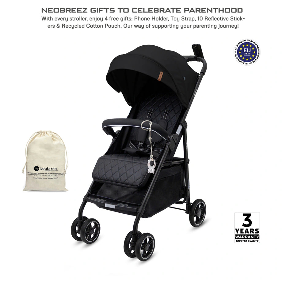 Neobreez Vomx1 Plus 2-In-1 Travel System Stroller Compact & Quick-Fold Baby Travel Pushchair With Waterproof Upf 50+ Canopy