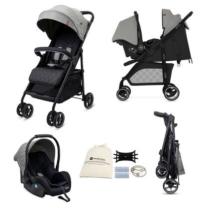 Neobreez Vomx1 Plus 2-In-1 Travel System Stroller Compact Quick-Fold, Upf 50+ Canopy