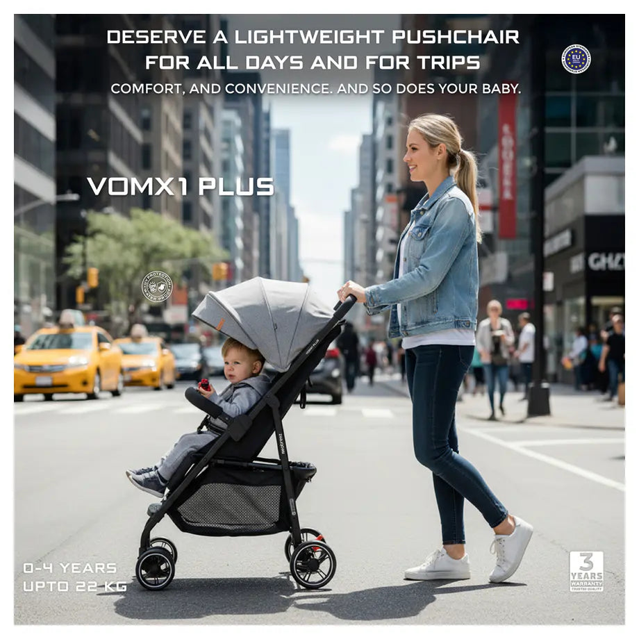 Neobreez Vomx1 Plus 2-In-1 Travel System Stroller Compact Quick-Fold, Upf 50+ Canopy