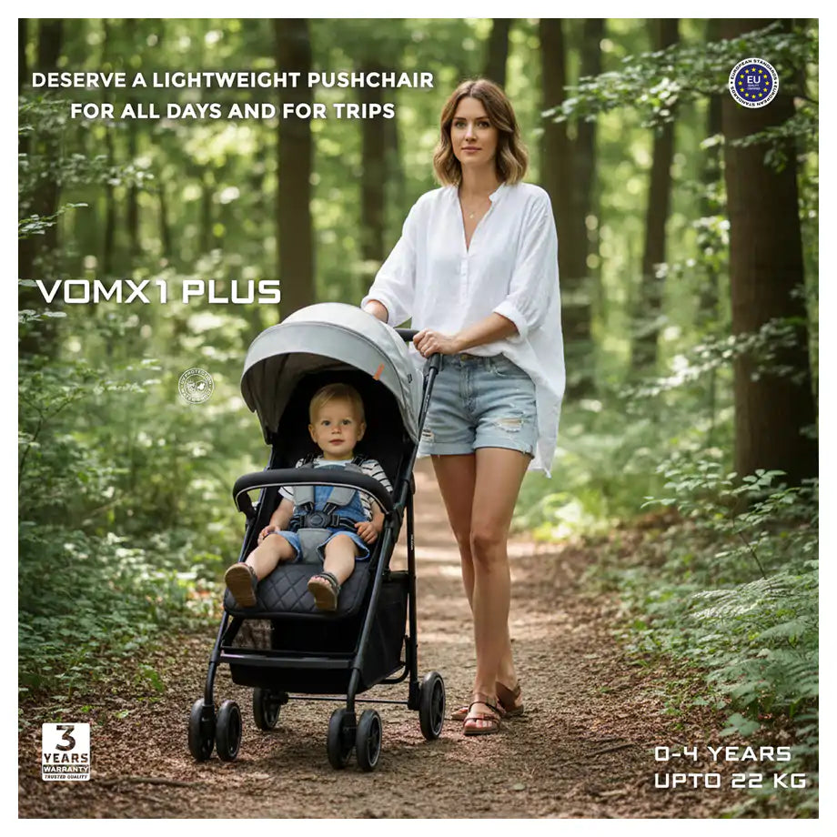 Neobreez Vomx1 Plus 2-In-1 Travel System Stroller Compact Quick-Fold, Upf 50+ Canopy