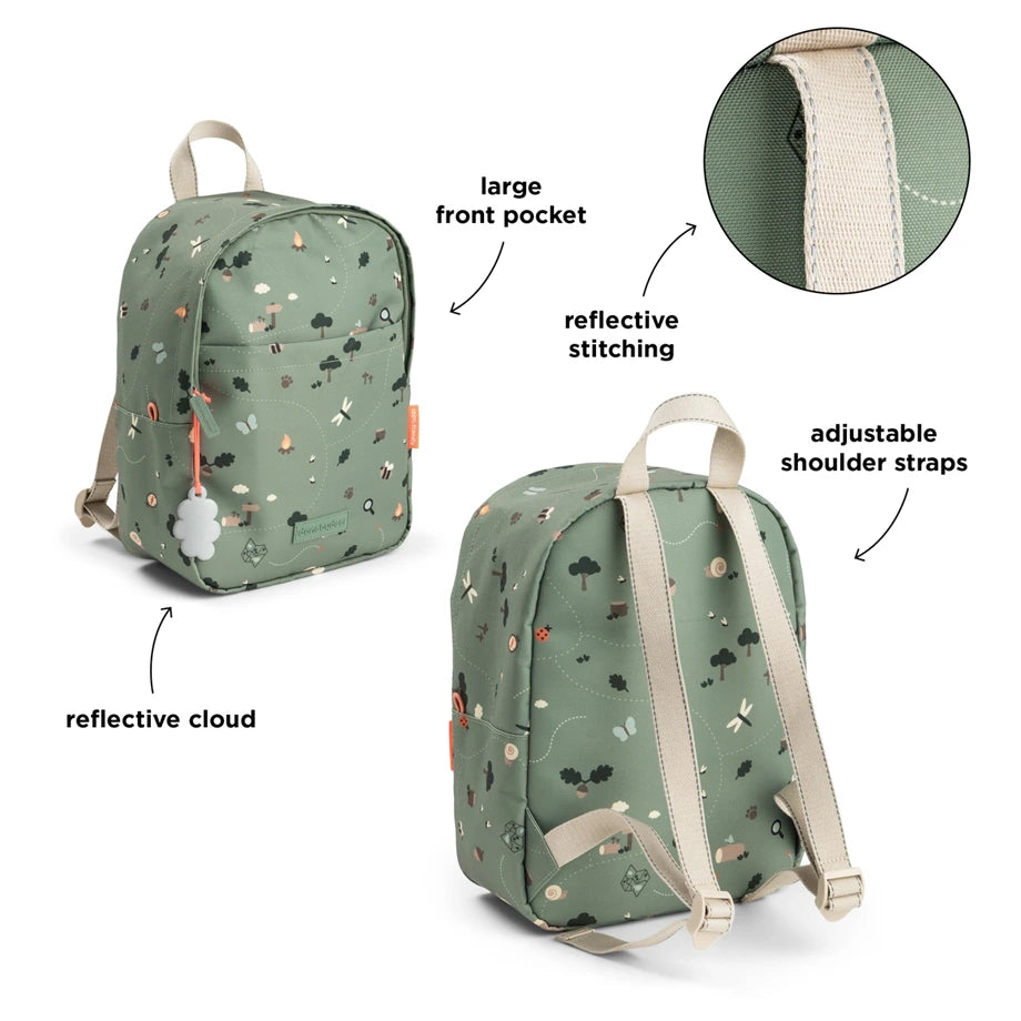 Done By Deer Kids Backpack Tiny Trails (Green, 7.5 L)
