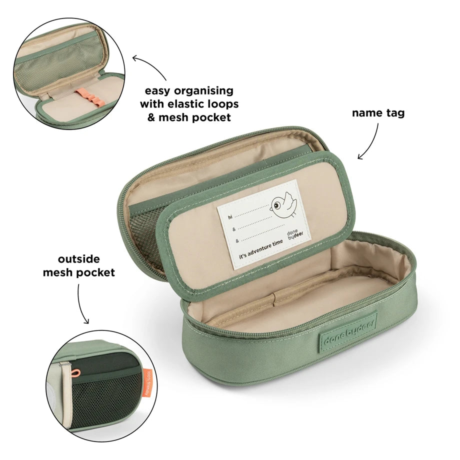 Done By Deer Pencil Case Tiny Trails (Green)