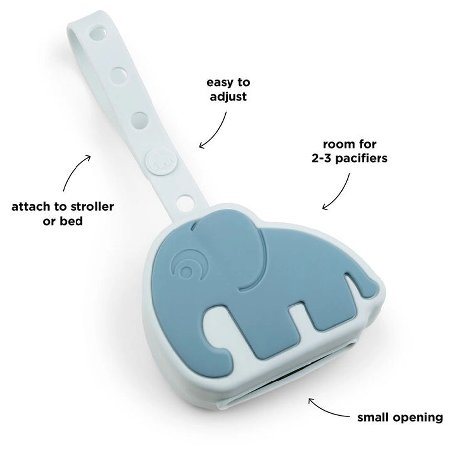 Done By Deer Silicone Pacifier Pouch Elphee (Blue)