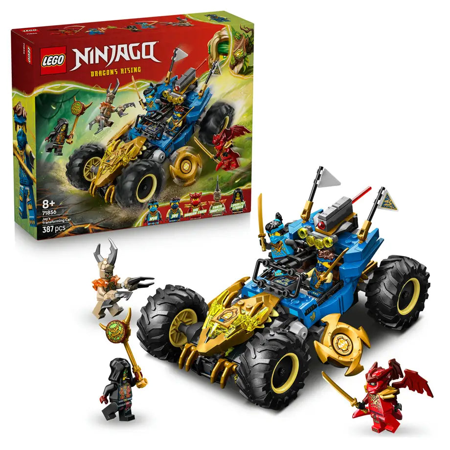 LEGO NINJAGO Jay’s Transforming Car 71856 Building Toy Set (387 Pieces)