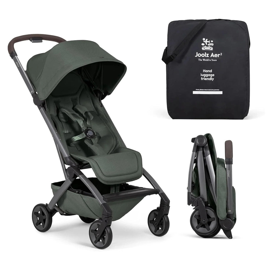 Joolz Aer2 Buggy with Free Bumper Bar & Cup Holder (Forest Green)