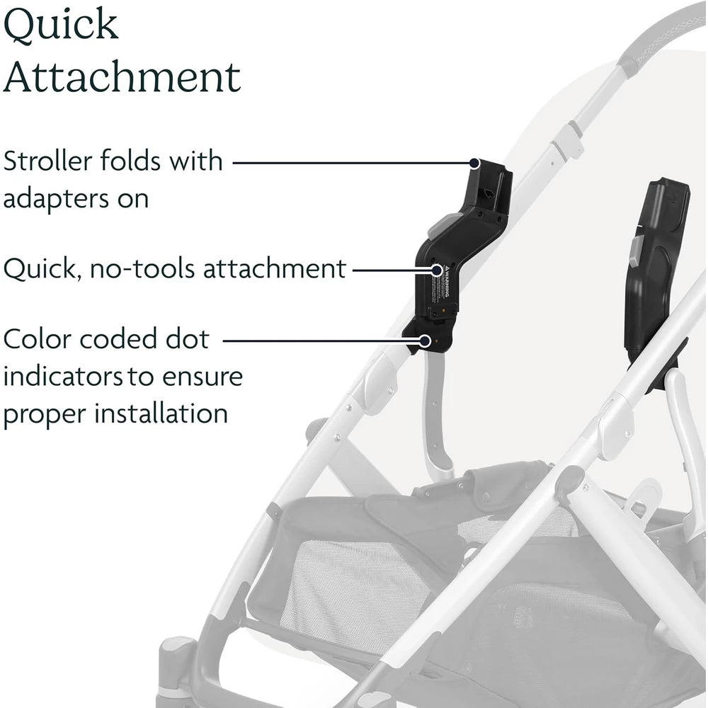 Uppababy Upper Car Seat Adapters For Vista V2/V3/Cruz V2/ Maxi Cosi/Nuna/Cybex