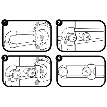 Clippasafe Cabinet Slide Lock - New Style