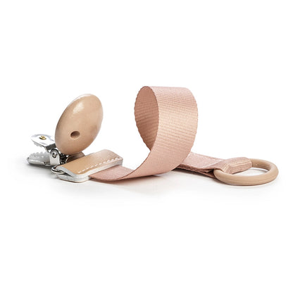 Elodie Pacifier Clip (Blushing Pink Wood)