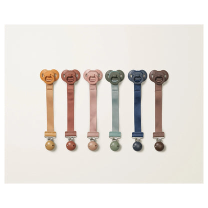 Elodie Pacifier Clip (Burned Clay Wood)