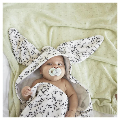 Elodie Hooded Towel (Dalmatian Dots)