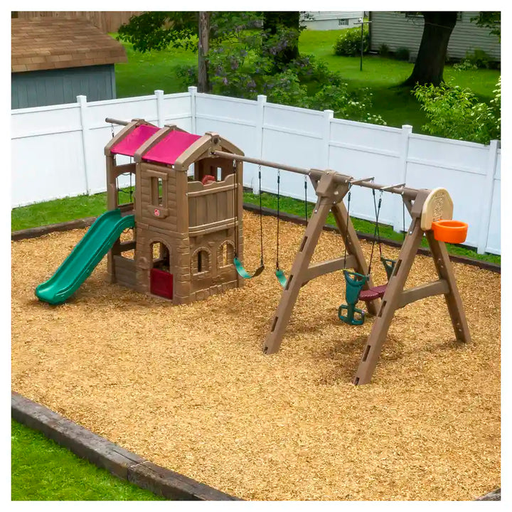 Adventure Lodge Play Center With Glider