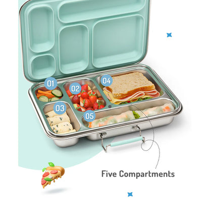 Bonfino Stainless Steel Bento Lunch Box 895ml (Green)