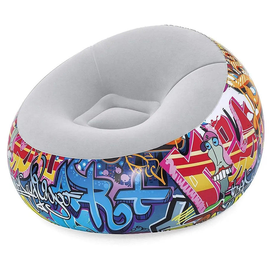 Bestway Graffiti Inflate-A-Chair (1.12 m x 1.12 m x 66 cm)