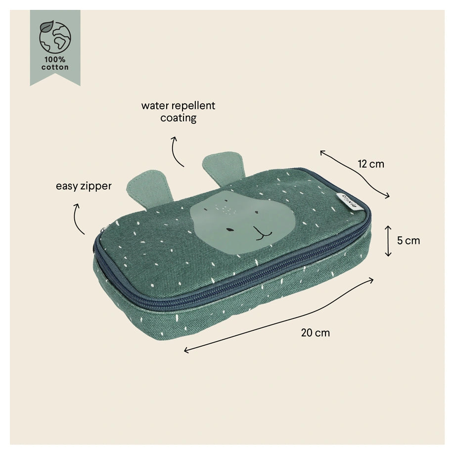 Trixie Pencil Case Rectangular (Mr Hippo)