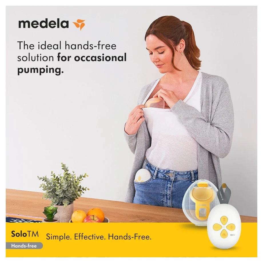 Medela Solo™ Hands-Free Single Electric Breast Pump (Yellow & White)