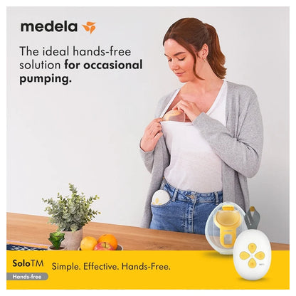 Medela Solo™ Hands-Free Single Electric Breast Pump (Yellow & White)