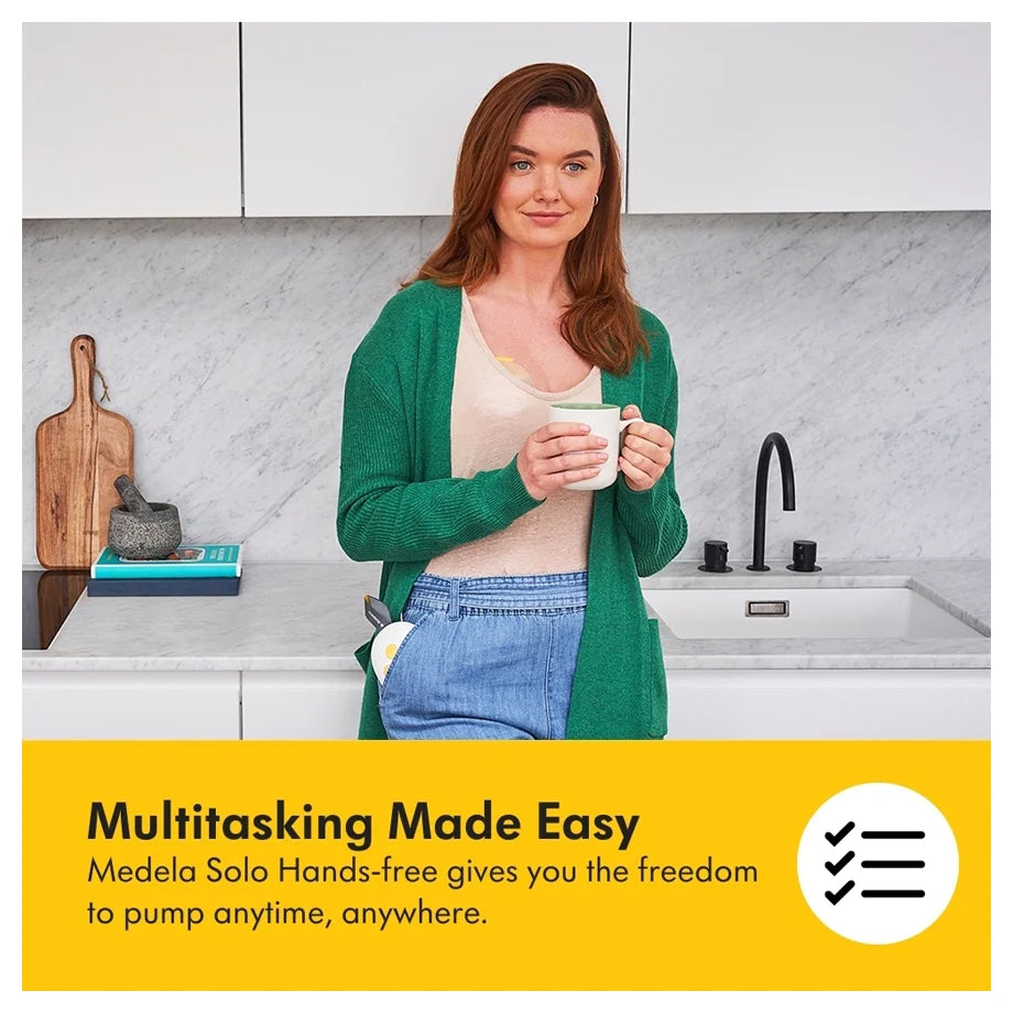 Medela Solo™ Hands-Free Single Electric Breast Pump (Yellow & White)