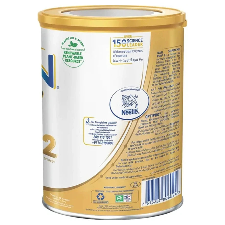 Nestle NAN Supreme Pro 2 Follow-Up Formula Milk Powder 400g