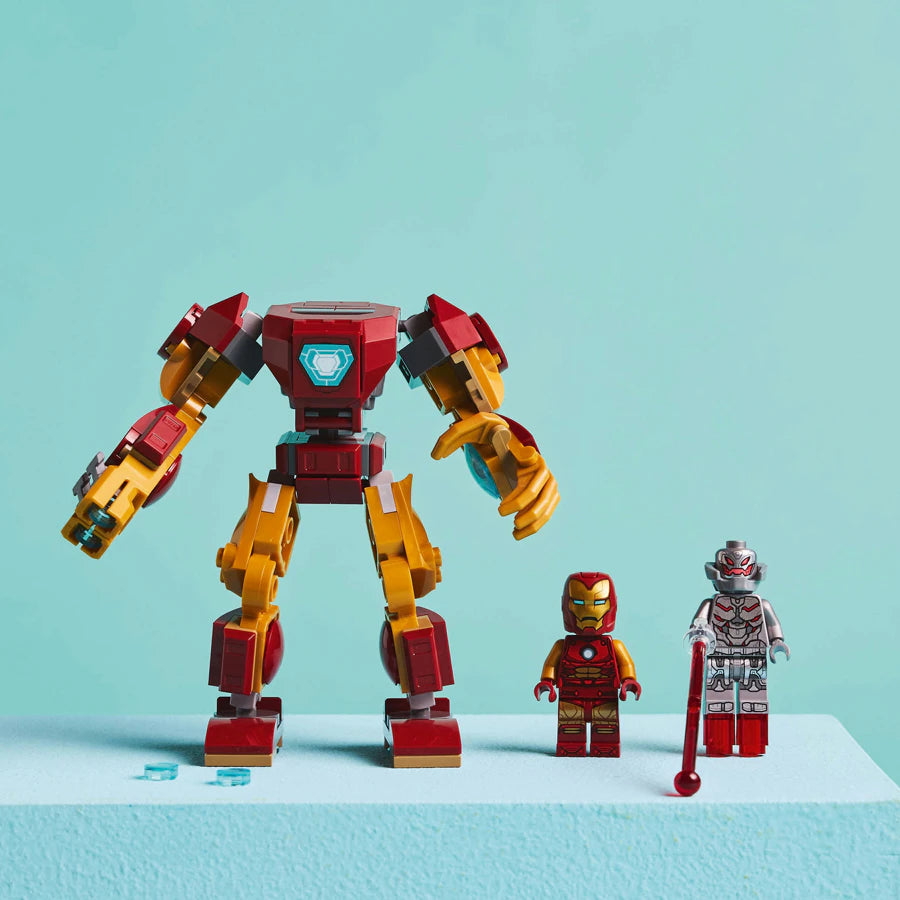 Lego Marvel Iron Man Mech Vs Ultron Buildable Super Hero Figure Playset