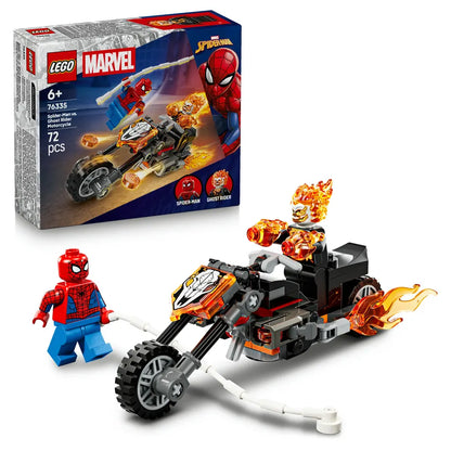 LEGO Marvel Spider-Man vs. Ghost Rider Motorcycle 76335 Building Toy Set (72 Pieces)