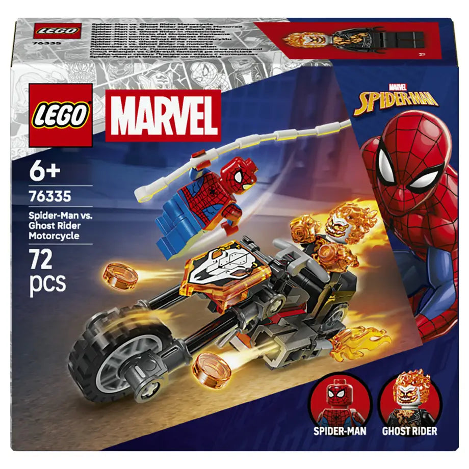 LEGO Marvel Spider-Man vs. Ghost Rider Motorcycle 76335 Building Toy Set (72 Pieces)