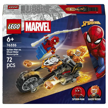 LEGO Marvel Spider-Man vs. Ghost Rider Motorcycle 76335 Building Toy Set (72 Pieces)