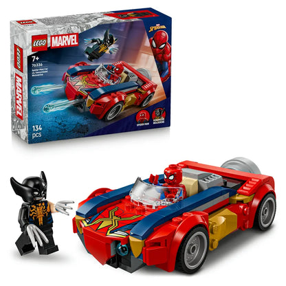 LEGO Marvel Spider-Man Car vs. Venomized Wolverine 76336 Building Toy Set (134 Pieces)