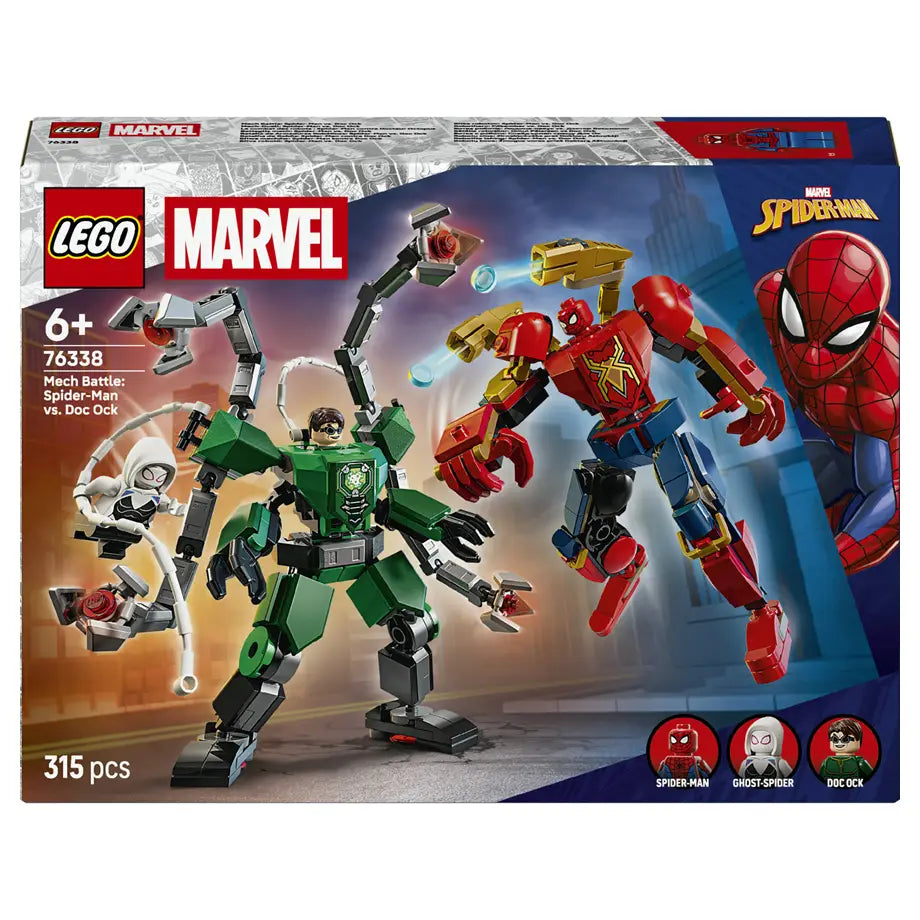 LEGO Marvel Mech Battle: Spider-Man vs. Doc Ock 76338 Building Toy Set (315 Pieces)