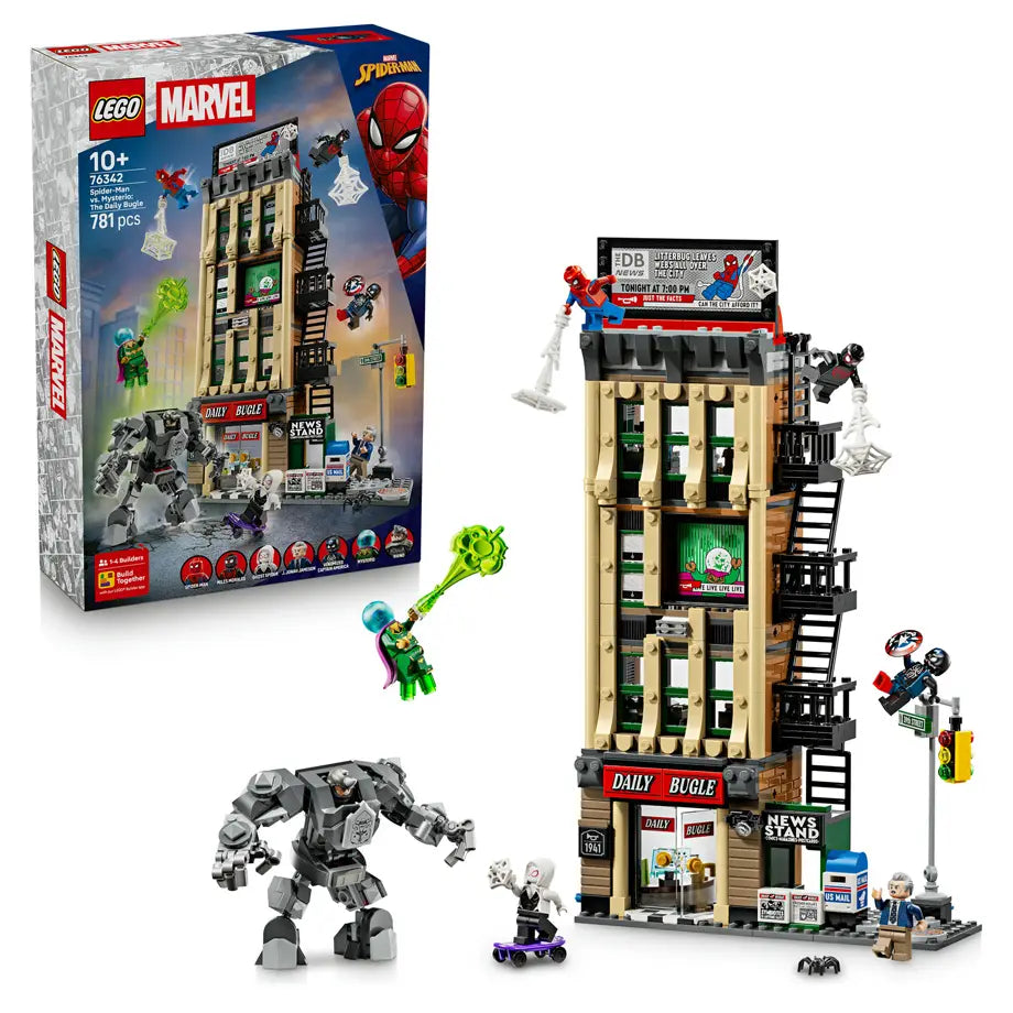 LEGO Marvel Spider-Man vs. Mysterio: The Daily Bugle 76342 Building Toy Set (781 Pieces)