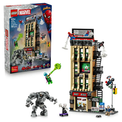 LEGO Marvel Spider-Man vs. Mysterio: The Daily Bugle 76342 Building Toy Set (781 Pieces)