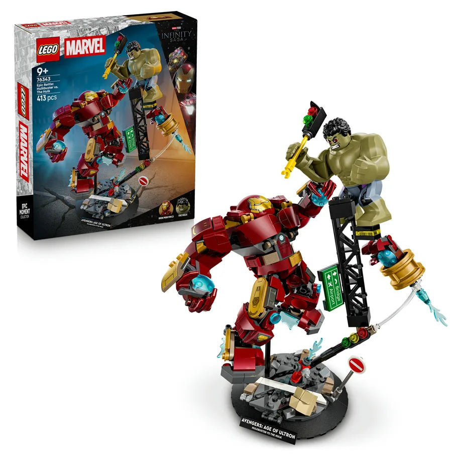 LEGO Marvel Epic Battle: Hulkbuster vs. The Hulk 76343 Building Toy Set (413 Pieces)