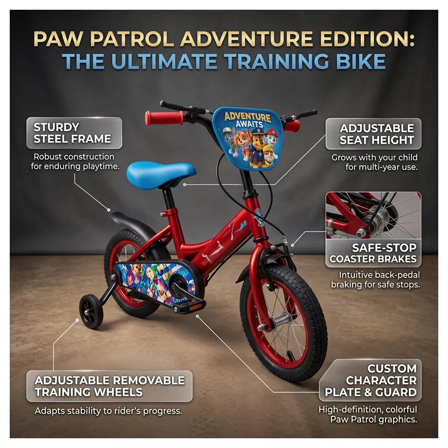 Ryder 12 Inch Eva Bike With Diy Paw Patrol Deco Set