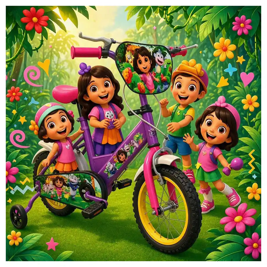 Ryder 12 Inch Bike With Diy Dora-The-Explorer Deco Set