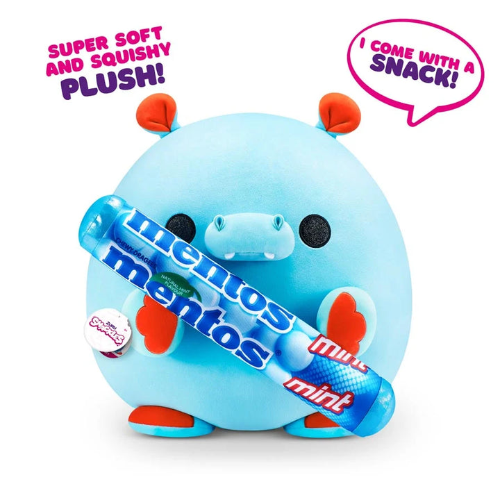 Zuru Snackles Hippo Holding Plush Mentos Mint Flavour