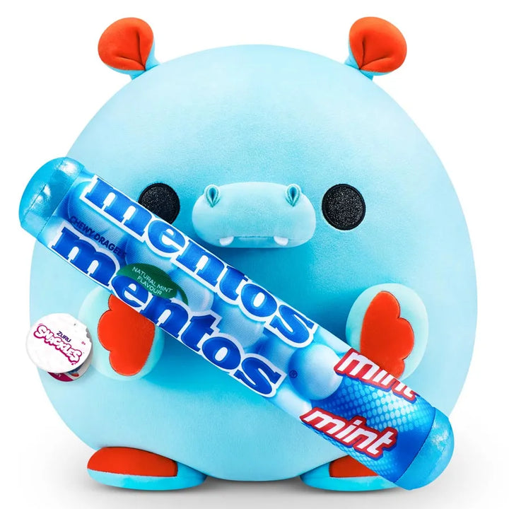 Zuru Snackles Hippo Holding Plush Mentos Mint Flavour