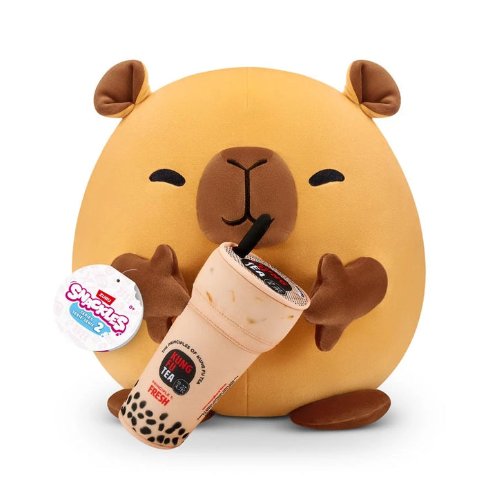 Zuru Snackles Series 2 - Capybara & Kung Fu Tea (Bubble Tea) 14" Plush
