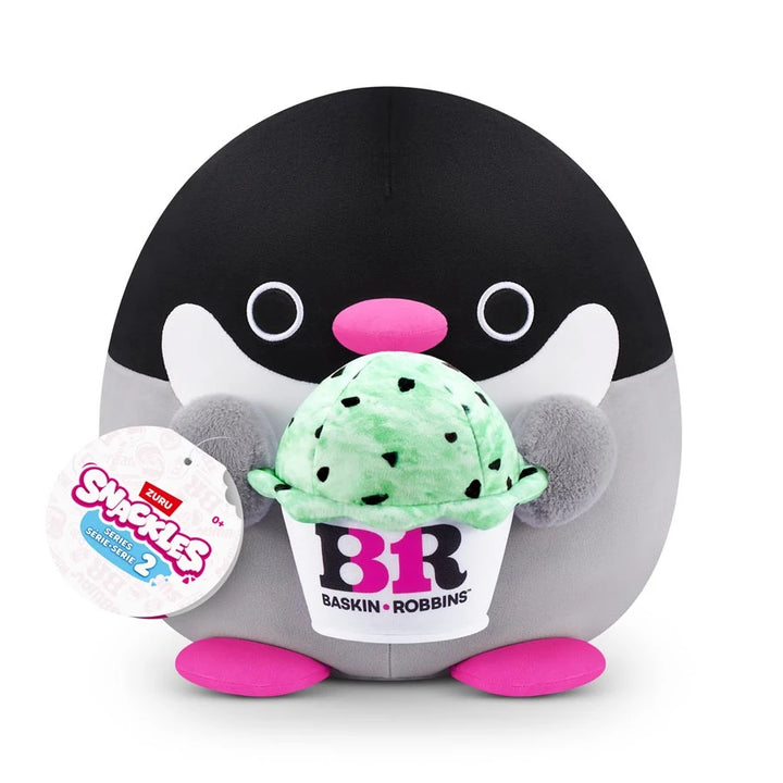 Zuru Snackles Series 2 - Penguin & Basink-Robbin 8" Plush