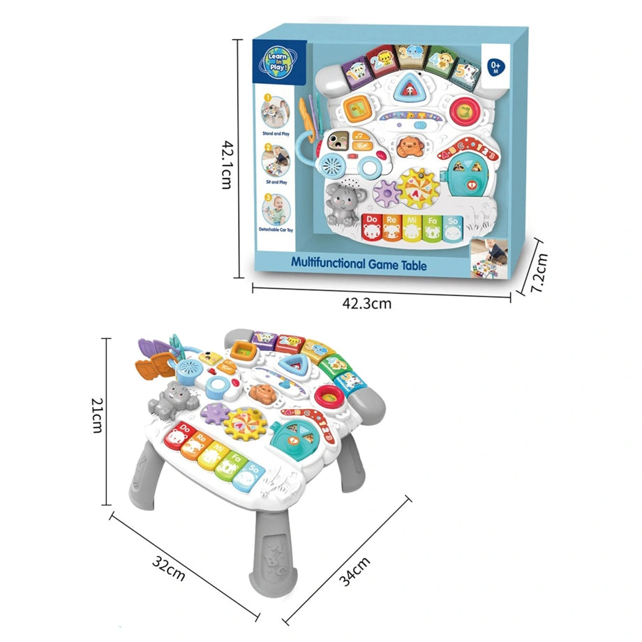 Oobidoo Baby Activity Table with Lights, Sounds & Piano (6M+)
