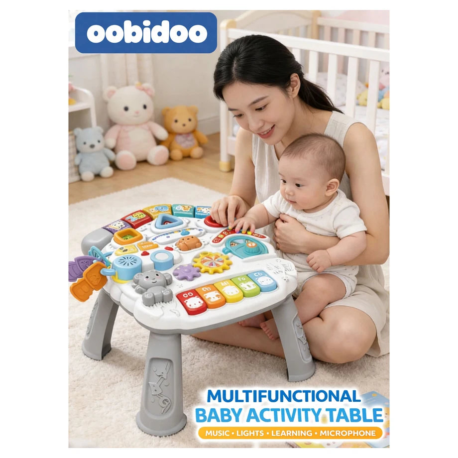 Oobidoo Baby Activity Table with Lights, Sounds & Piano (6M+)