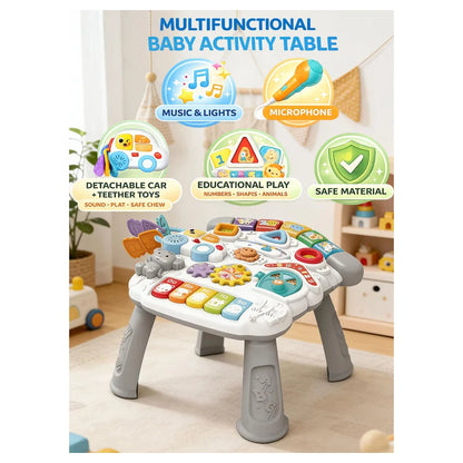 Oobidoo Baby Activity Table with Lights, Sounds & Piano (6M+)