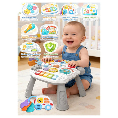 Oobidoo Baby Activity Table with Lights, Sounds & Piano (6M+)