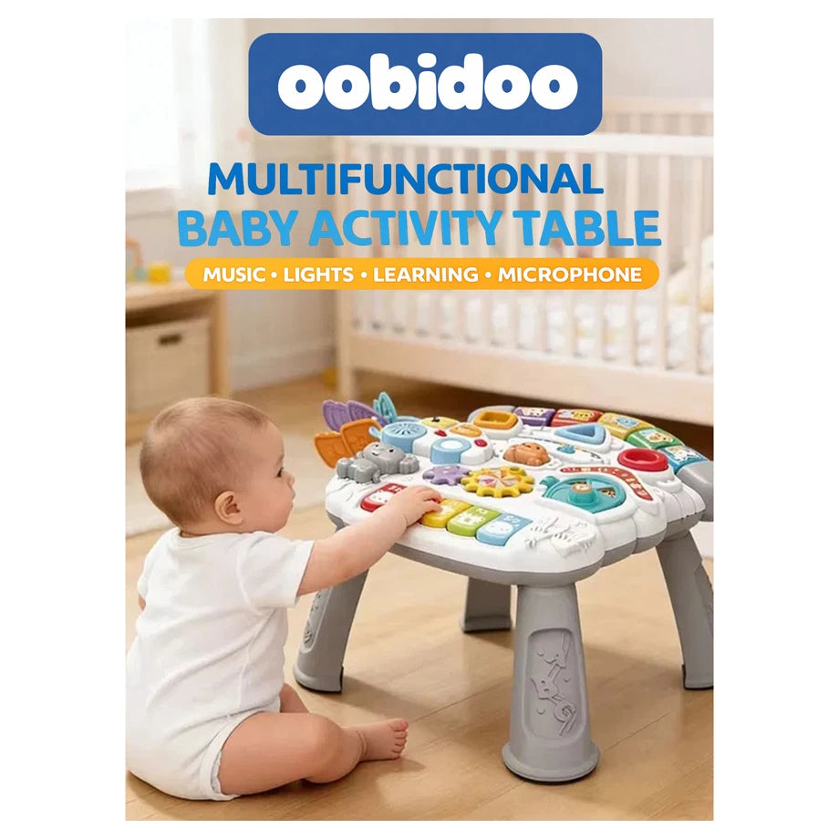 Oobidoo Baby Activity Table with Lights, Sounds & Piano (6M+)