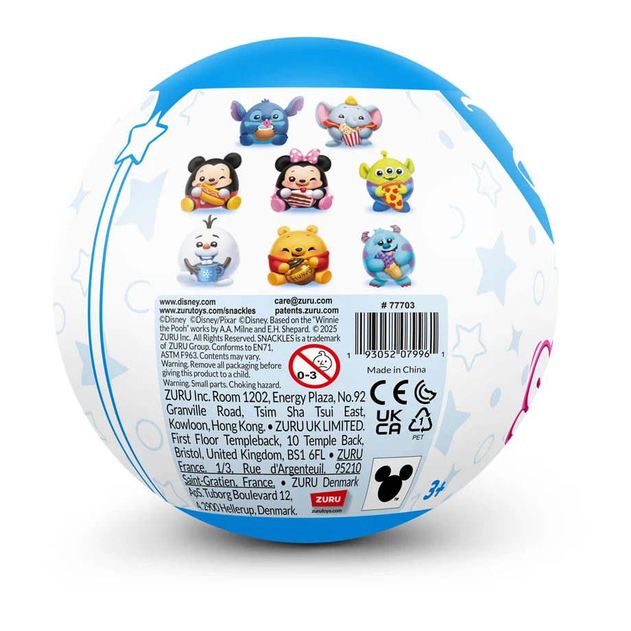 ZURU Snackles Series 1 Disney 5 Inch Capsule Sidekick With Base (With Demo, 29 Pcs)