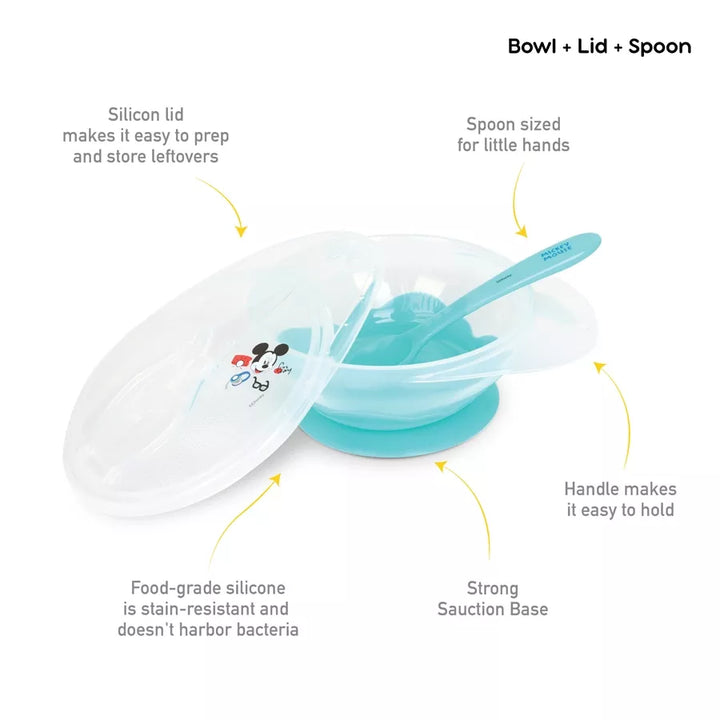 Disney Baby Bowl And Spoon Feeding Set Mickey (Blue)